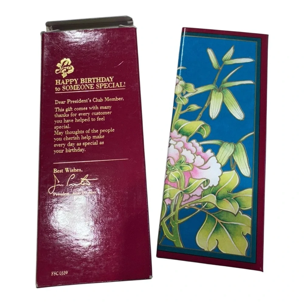 Vintage Avon‎ President's Club Folding Picture Frame Floral Design with Box